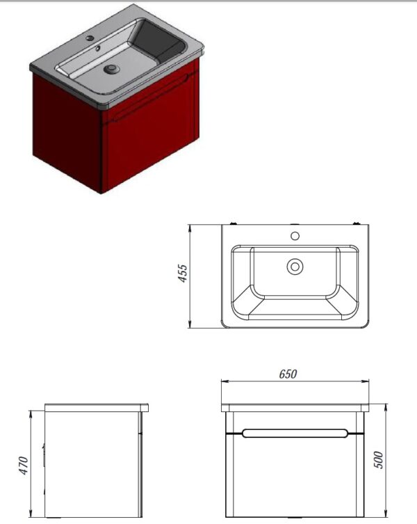 images Tivoli 65 allaskaappi + allas