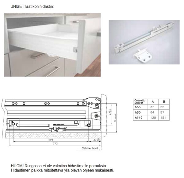 Laatikosto, 2 korkeaa + 1matala metallilaatikkoa
