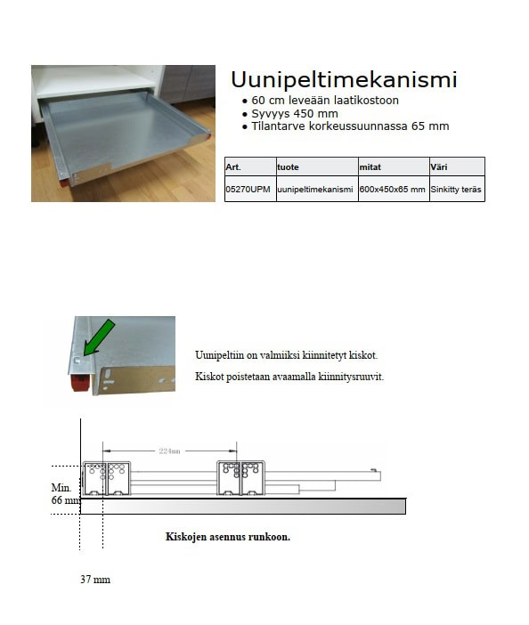 uunipeltilaatikko EJH M600