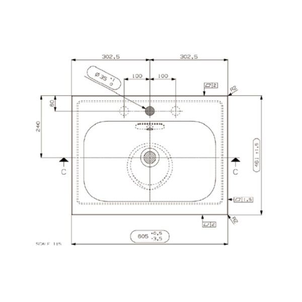 Vegas allas 461x605 mm