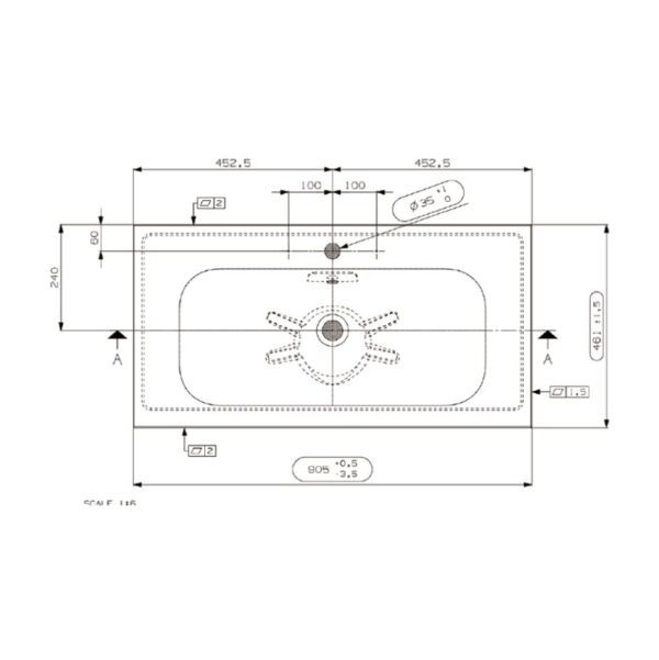 Vegas allas 461x905 mm