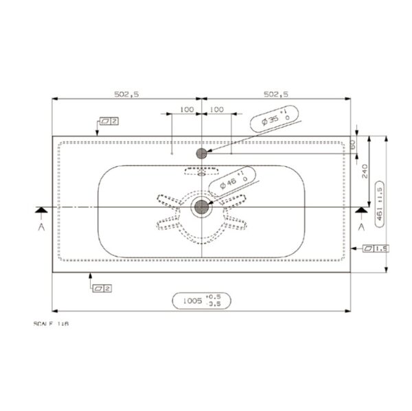 Vegas allas 461x1005 mm