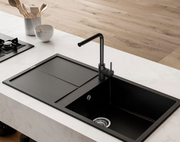 Vuoksi 100 komposiittiallas, musta