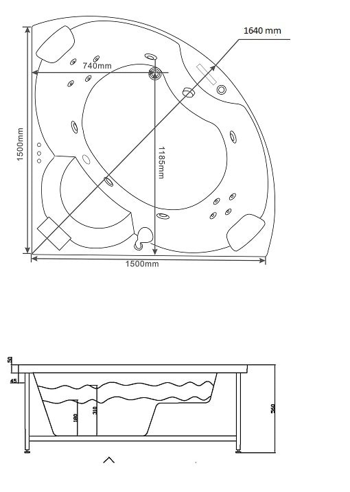 Harma Poreamme White Coral 150x150x61cm NR1500