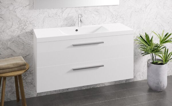 Aalto 1200 kylpyhuoneryhmä kiiltävä valkoinen