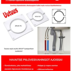 APLIVI 50 ja 75 Viemäri-läpiviennit allaskaappeihin