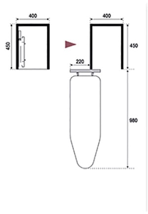 Ulosvedettävä silityslauta