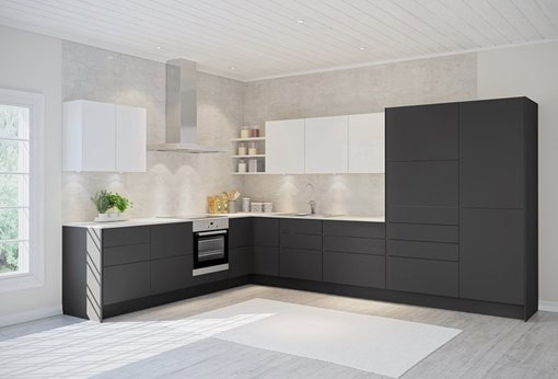 Fino Feel musta matta kalusteovi