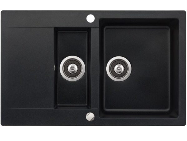 Kiwi 1,5-altainen komposiittiallas musta