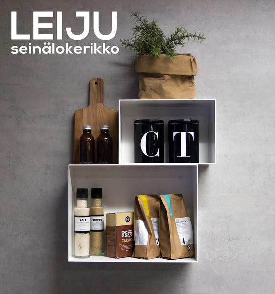 LEIJU-LOKERIKKO valkoinen L