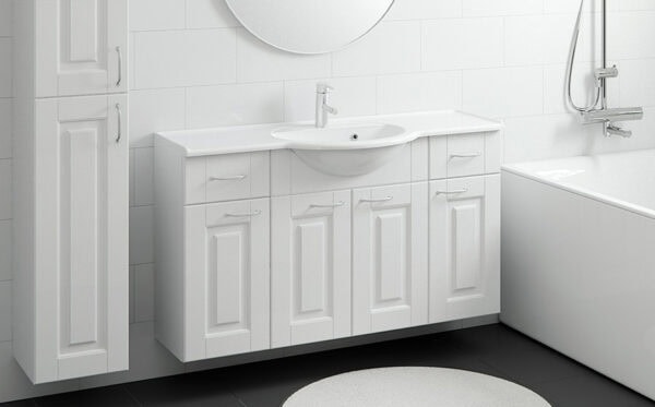 Marilyn 1200 kylpyhuoneryhmä valkoinen kehysovi