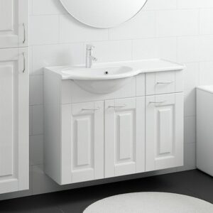 Marilyn 900 vasen kylpyhuoneryhmä valkoinen kehysovi