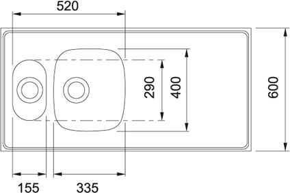 Franke Nestori 1200*600 Pesupöytä