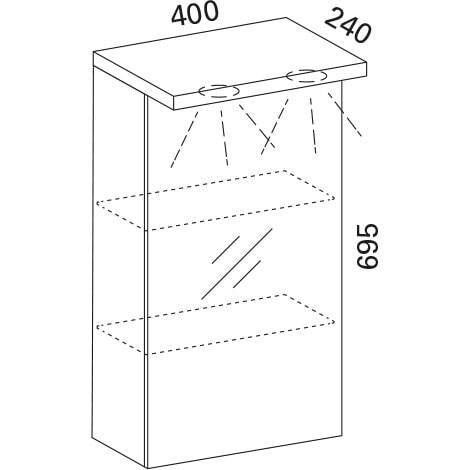 Romeo 40 LED peilikaappi