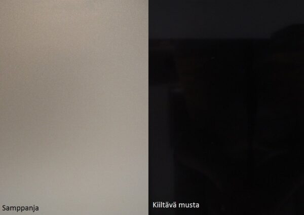 Samppanja / kiiltävä musta välitilalevy