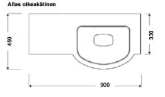 SANDRA 90 OIKEA OVI3 allaskaapisto