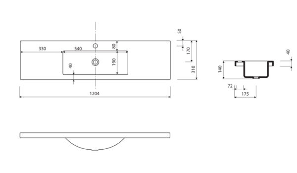 TALIA 120 4-ovinen allaskaapisto