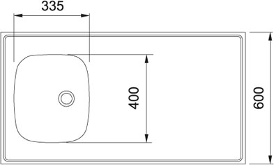Franke Tuula 1200*600 Pesupöytä