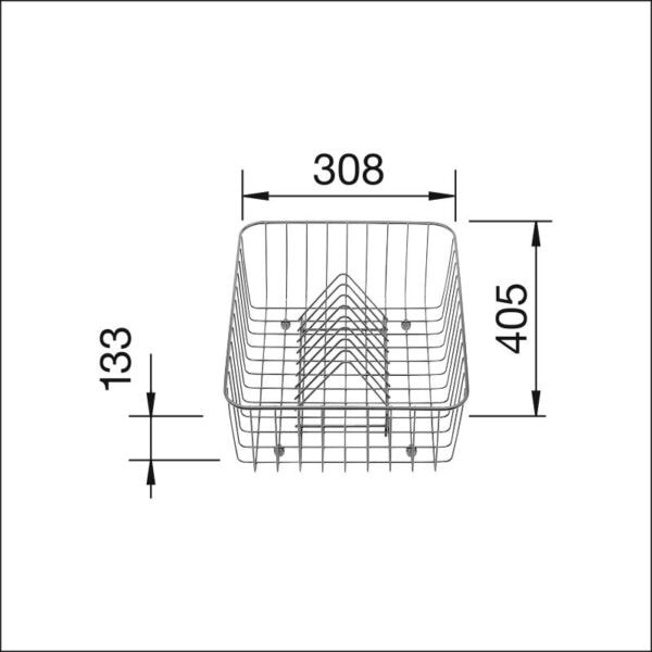 vihanneskori_mitat Vihanneskori (yleismalli) ruostumaton teräs