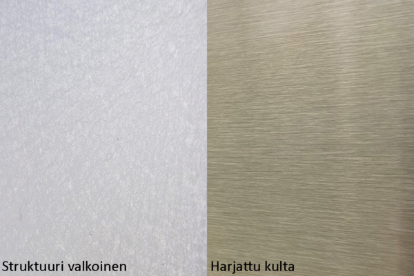 Struktuuri valkoinen / harjattu kulta välitilalevy