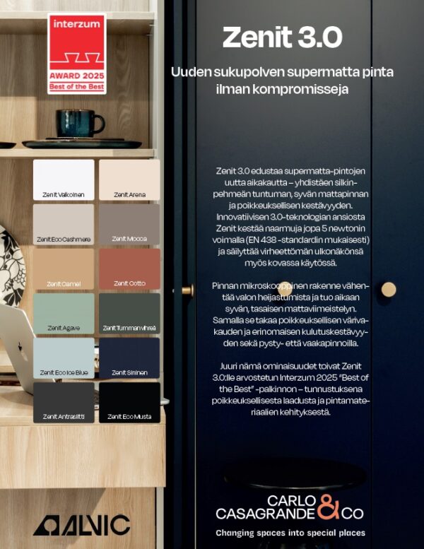 Zenit Eco Cashmere Supermatta kalusteovi