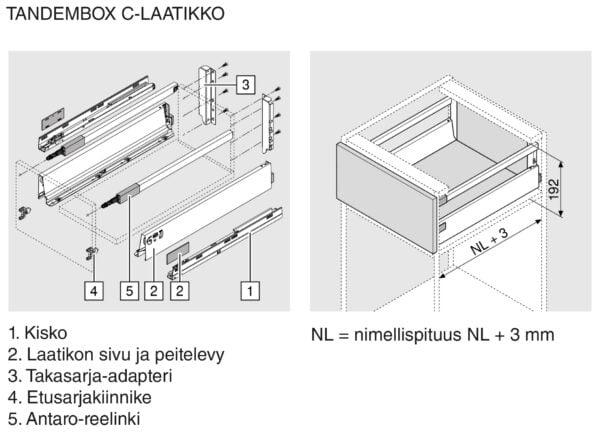 Korkea, osina, kalustelaatikko, säilytysratkaisu.